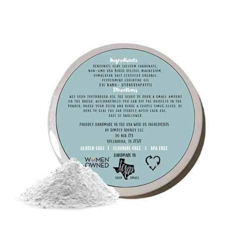 Simply Sooney Remineralizing Vegan Mineral Tooth Powder I Peppermint Nano-hydroxyapatite Formula I Natural Whitening I Stronger Teeth 1.5oz (1.5 oz jar)