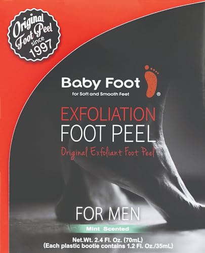 Baby Foot Exfoliating Foot Peel Mask for Men - 2.7 Fl Oz