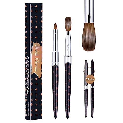 Kolinsky Acrylic Nail Brush Set - Size 10 & Cleanup Brush