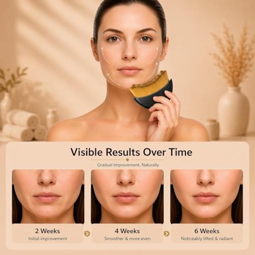 Black Nexery Care Lymphatic Contour Face Brush for Lymphatic Drainage, Sculpting & Puffiness Reduction