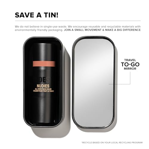 Nudestix Nudies Glow Highlighter Stick ? Multi-Use Cream Highlighter for Cheeks, Eyes & Body with Built-In Brush | Dewy, Radiant Finish | Clean, Vegan & Travel-Friendly Makeup
