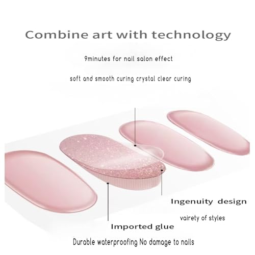 Semi Cured Gel Nail Strips Requires UV Lamp(16 pieces discount package)