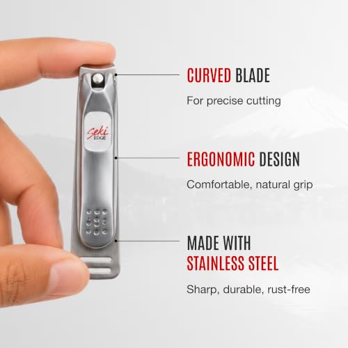 Professional Stainless Steel Nail Clippers for Fingernails & Toenails - Sharp, Ergonomic Design, Made in Japan