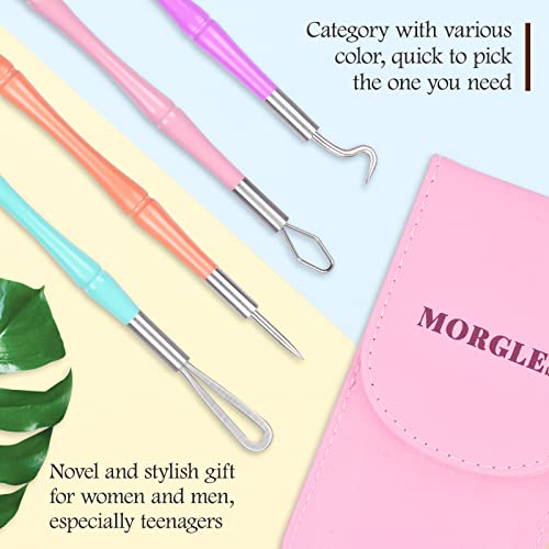 MORGLES Pimple Popper Kit, 8-Piece Acne Extractor Tools with Case