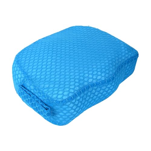 Hot Tub Booster Seat for Adults Weighted Bathtub Spa Booster Cushion with Secure-Grip Bottom Adds 5 Inches of Height Machine Washable for Pool and Spa (1Pack Blue)