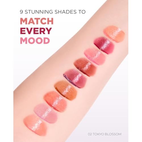 EITHER& Dewy Syrup Tint 02 ? Tokyo Blossom | Vibrant & Fresh Color Lip Tint, All-Day Juicy Glow, Smudge-Proof, Hydrating, Long-Lasting, Non-Sticky Formula (4.3g)
