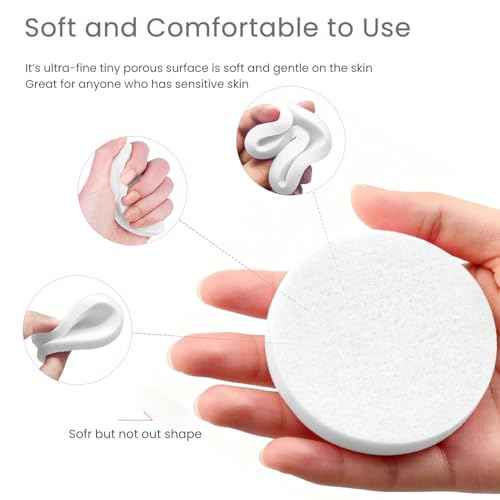 120 PCS-Compressed Facial Sponges,100% Natural Cellulose Face Sponge, Professional Cosmetic Spa Sponges for Daily Facial Cleansing,Exfoliating,Makeup Removal,Travel Skincare Essentials (White)