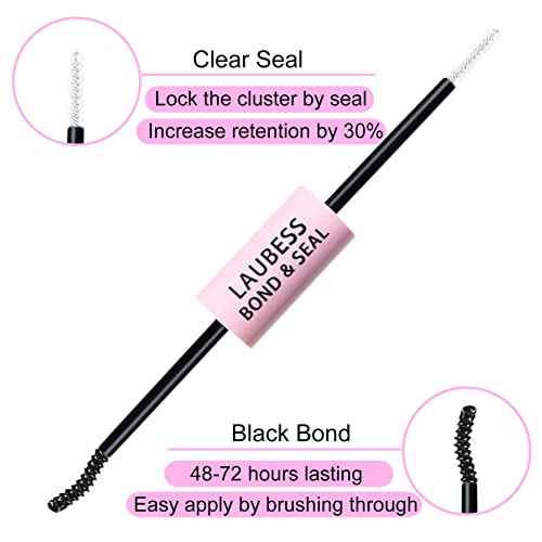Lash Bond and Seal Mascara for Long Lasting Waterproof Eyelash Extensions - 5ml+5ml