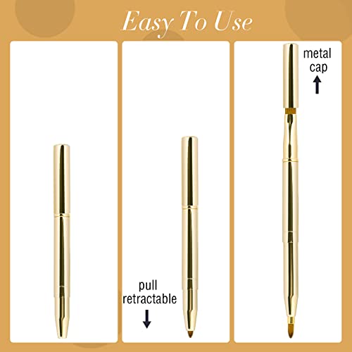2-Pack Retractable Lip Brush Double-Ended Lipstick Applicator