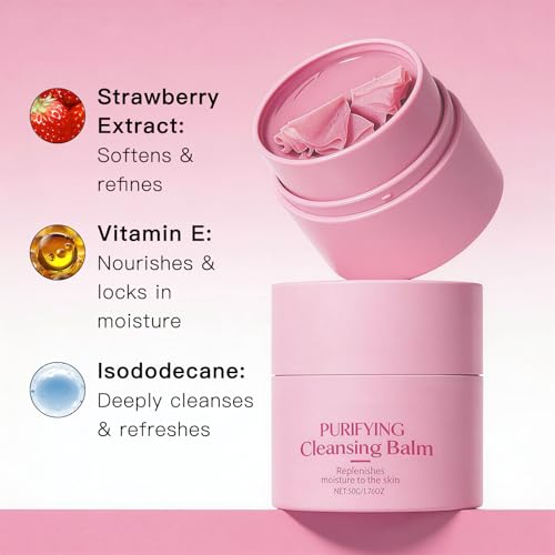 Gentle Strawberry Grinding Cleansing Balm - Makeup Remover 1.76 oz