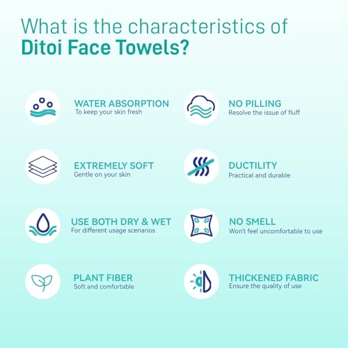 Face Towels, 10"¡¿12" Disposable Face Towel, Face Towelettes XL, Ultra Soft Makeup Remover Dry Wipes, Thick Face Towel for Cleansing, 150 Count (3 Pack)