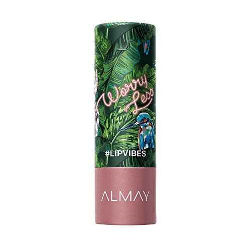 Almay Lip Vibes Lipstick with Vitamin E Oil & Shea Butter, Matte Finish, Hypoallergenic, Worry Less, 0.14 Oz