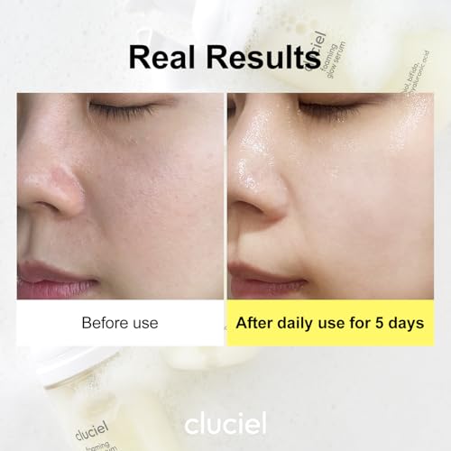 Foaming Glow Serum I Repairing Serum for Korean Glass Skin with Bakuchiol & Bifida, Smoothens Skin Texture, Balances Skin Tone, For Sensitive Skin, Fragrance-Free, Vegan (50ml / 1.69 fl.oz)