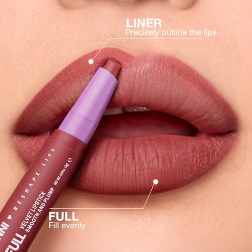 BestLand 2-in-1 Lip Crayon Set – Liner & Lipstick Combo, 6Pcs