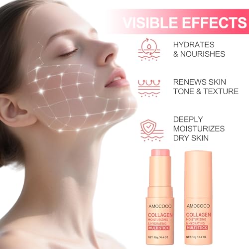 Collagen Hydrating Balm Stick 3-Pack – Lip, Eye & Face Moisturizer