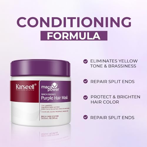 Karseell Purple Hair Mask - 16.90 oz for Blonde & Silver Hair