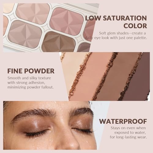 Noerrors Rose Matte Eyeshadow Palette - Neutral Nude Pastel Colors for All Ages