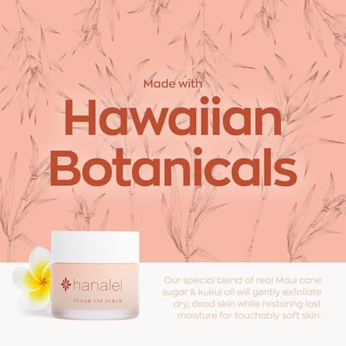 Hanalei Vegan Sugar Lip Scrub - Hawaiian Cane Sugar & Kukui Oil