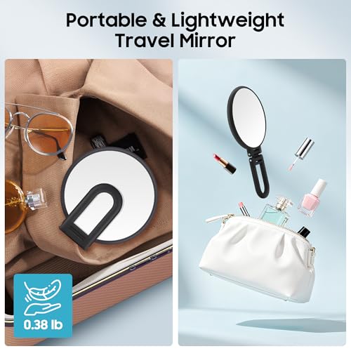 40X Magnifying Mirror with 1X, Double-Sided Handheld Makeup Mirror