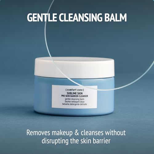 [ comfort zone ] Sublime Skin Pro Skin Barrier Cleanser, Gentle Balm to Oil Face Wash, Removes Makeup, Softens, Smooths, Clean Beauty, Achillea, Sweet Almond Oil, Daily Use, 3.38 Fl Oz