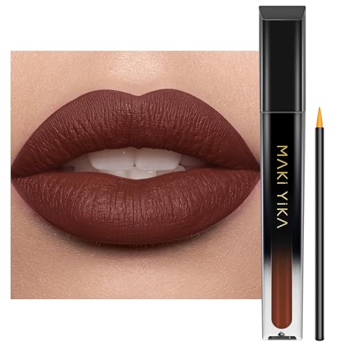 MAKI YIKA Coffee Brown Matte Lipstick Long Lasting, Cruelty-Free for Women