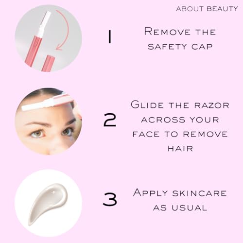 About Face Sonic Beauty Wand - Electric Facial Hair Remover and Bonus Eyebrow Shaper, Ideal for Shaving, Exfoliating and Brow Shaping, Epilator for Men & Women