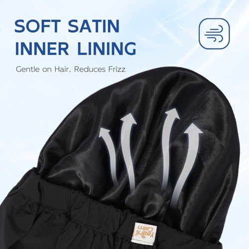 Men's Satin-Lined Shower Cap, Waterproof & Reusable