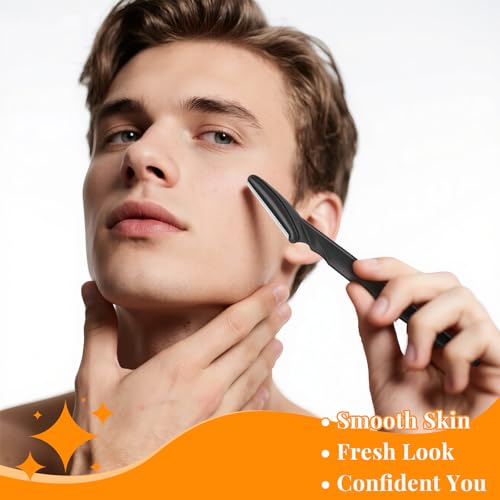 88-Pack Precision Eyebrow and Face Razors with Storage Jar