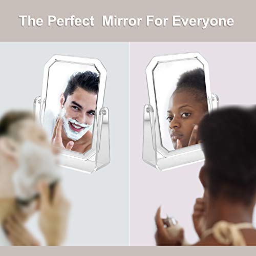 Double Sided Makeup Mirror 1X/3X Magnifying with Stand