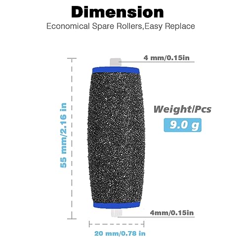 12 Pack Extra Coarse Replacement Rollers for Foot File