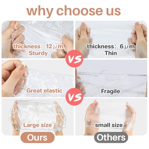 MAQIHAN 100 Large Disposable Shower Caps - Waterproof Hair Caps