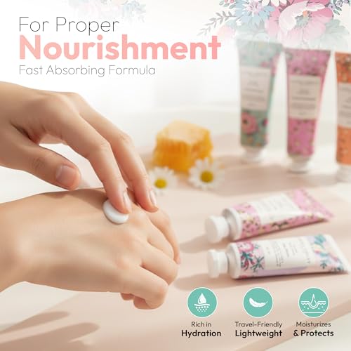 Laura Ashley Hand Cream Set - 7 Travel Size Moisturizing Lotions