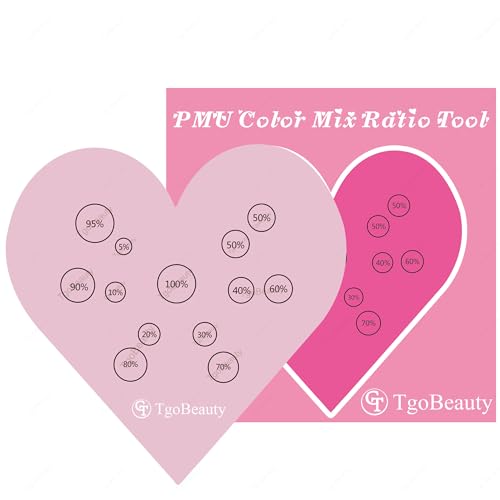 Heart Color Ratio Tool for Permanent Makeup Mixing