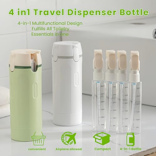 4-in-1 Travel Pump Dispenser Bottle 30ML 4-Pack Leak-Proof