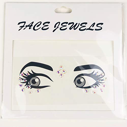 Mermaid Tear Face Gems Rhinestone Tattoo Stickers 3-Pack