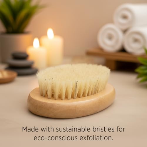 Tiger Tail Therapeutic Dry Brush for Body ? Includes Carry Bag - Exfoliating Brush for Lymphatic Massage, Cellulite Appearance, Skin Rejuvenation, Dead Skin Cell Removal/Detox, Fascia Massage