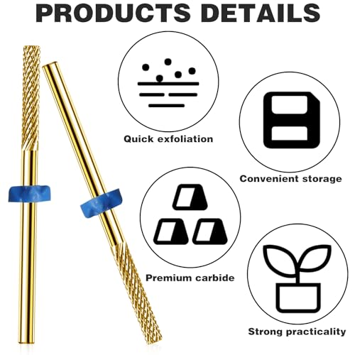 2Pcs Carbide Nail Drill Bits for Cuticle Removal & Polishing