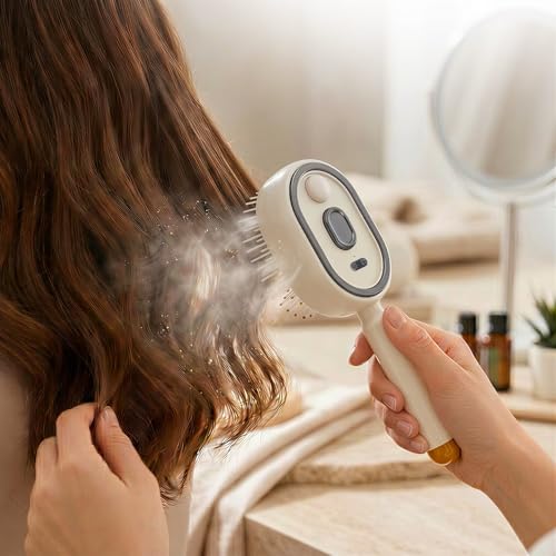 Finndeen Electric Spray Detangling Brush with Nano Mist