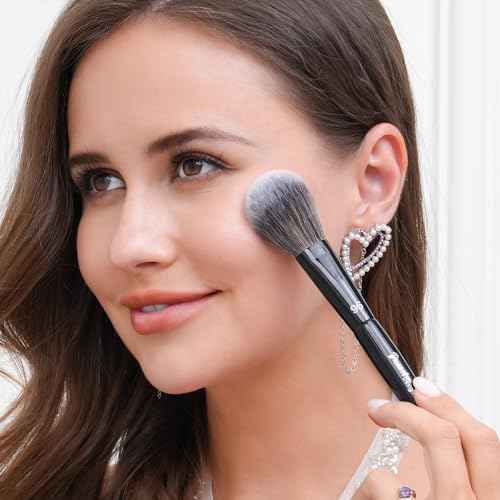 Bueart Design PRO Perfect Blush Makeup Brush 96 with Fluffy Ultra-soft Synthetic Bristles for Blush,Powder