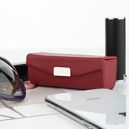 Beautyflier PU Leather Lipstick Case with Mirror - Red