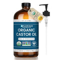 Florisan Organic Castor Oil 16oz - Cold Pressed, USDA Certified