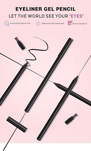 Waterproof Black Gel Eyeliner Pencil for All-Day Wear