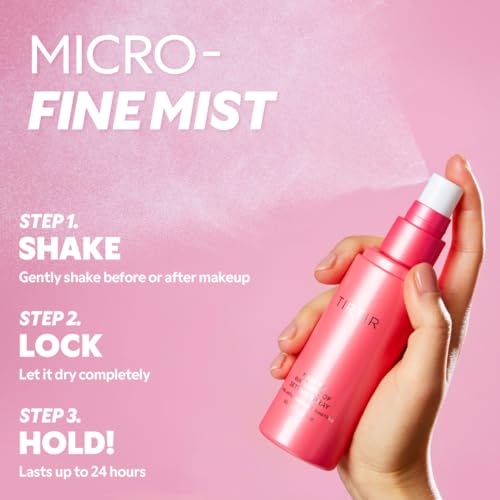 TIRTIR Waterproof Setting Spray ? 24 Hour Long Lasting Fix, Sweatproof Water Resistant Makeup Finisher ? Ethanol Free, Semi Matte Finish for Oily Skin ? Korean Makeup Fixer
