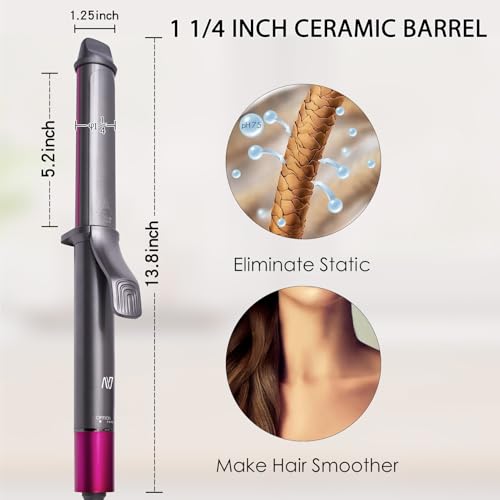 Nycoba 1.25-Inch Ceramic Curling Iron with Adjustable Heat