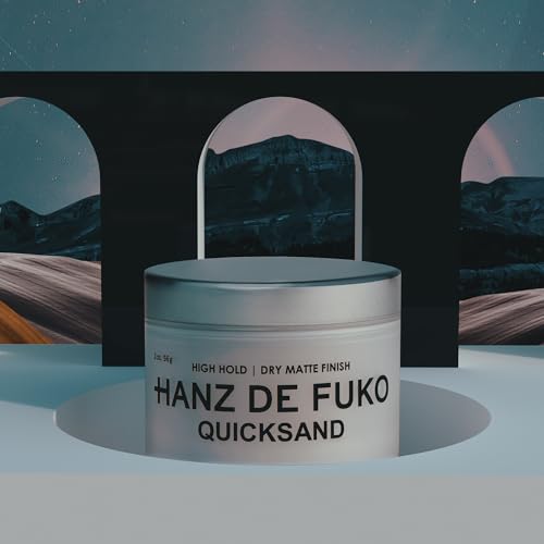 Hanz de Fuko Quicksand Hair Wax – Matte Finish Styling Paste, 2 oz