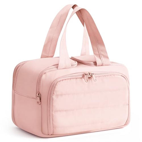 Travel Makeup Bag with Hanging Hook, Water-Resistant Toiletry Organizer