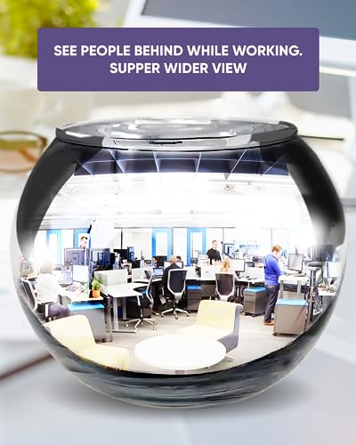 6-Inch Convex Mirror Vase - Stylish Desk Organizer & Decor