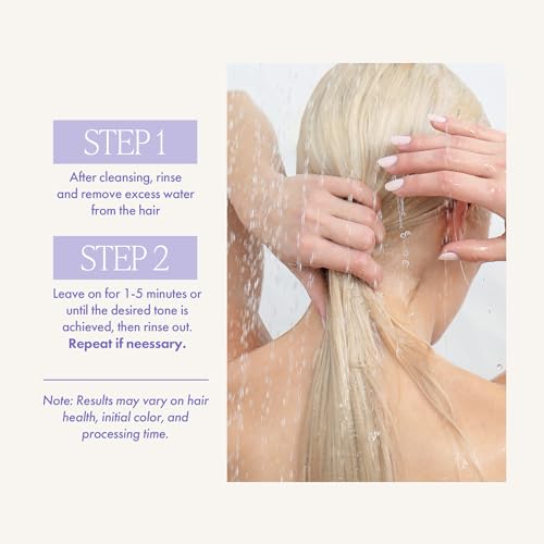 Enjoy Silver Platinum Shampoo, Sulfate-Free Purple Shampoo, Neutralizes Brassy Tones and Maintains Cool Vibrancy for Blonde, Silver, and Gray Hair, pH 4.0-5.0, 10.1 Fl Oz
