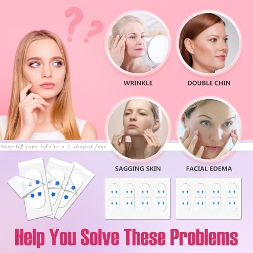 YAGUVI Invisible Face Lift Tape - 60PCS for V-Shaped Contour