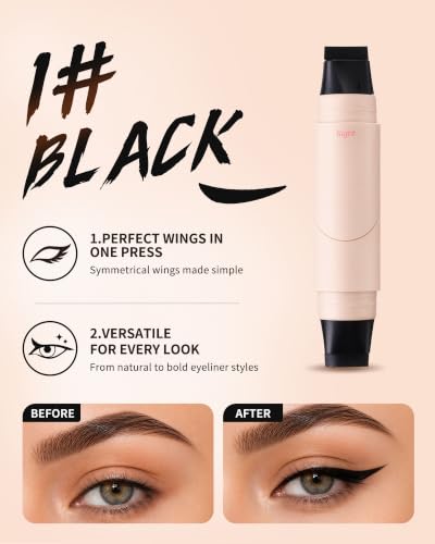 Winged Eyeliner Stamp Pen - Dual L/R Cat Eye Stamp Quick-Dry